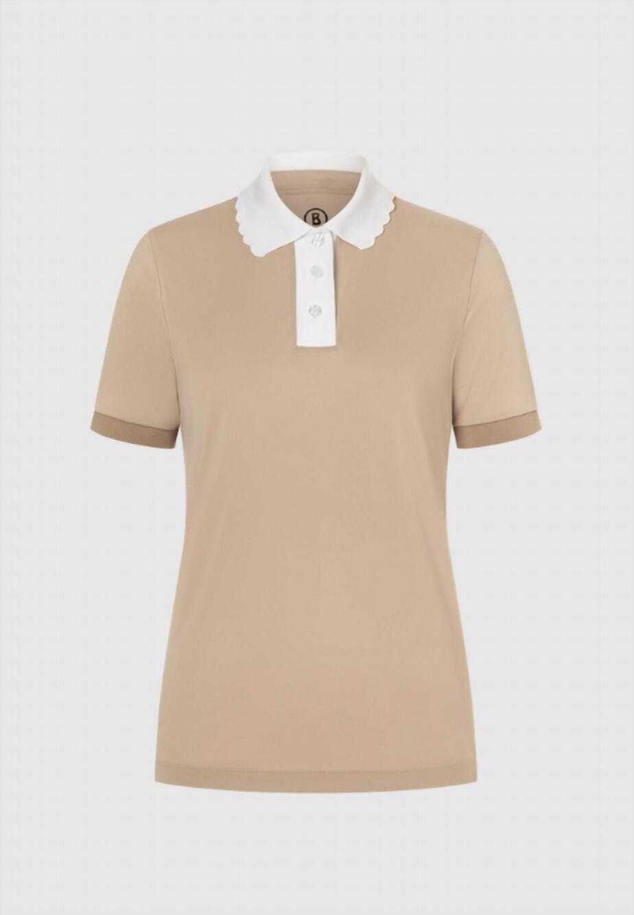 NEW BOGNER women's carole polo in tan